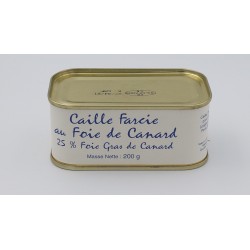 Caille Farcie au foie gras de canard 25%